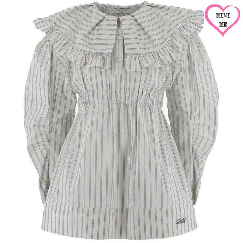 Philosophy Di Lorenzo Serafini Girls Grey Pinstripe Dress