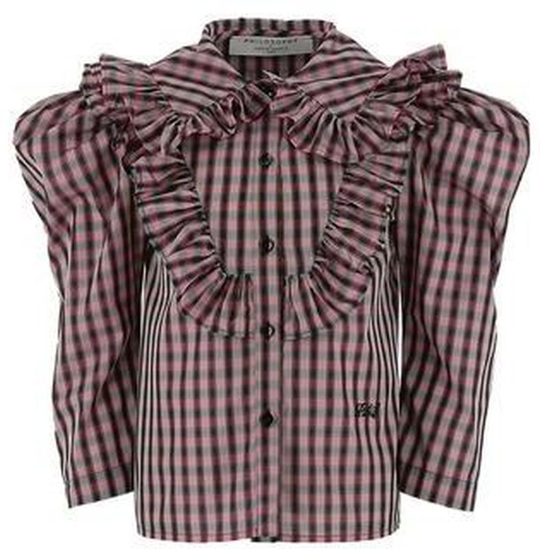 Philosophy Di Lorenzo Serafini Girls Pink & Black Gingham Blouse