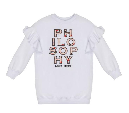 Girls White Spot Dress