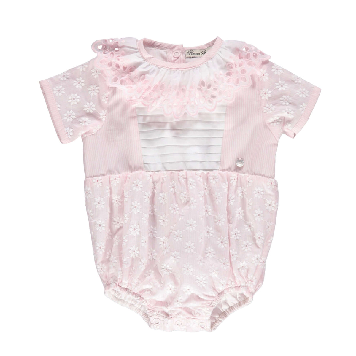 Piccola Speranza Baby Girls Pink Romper