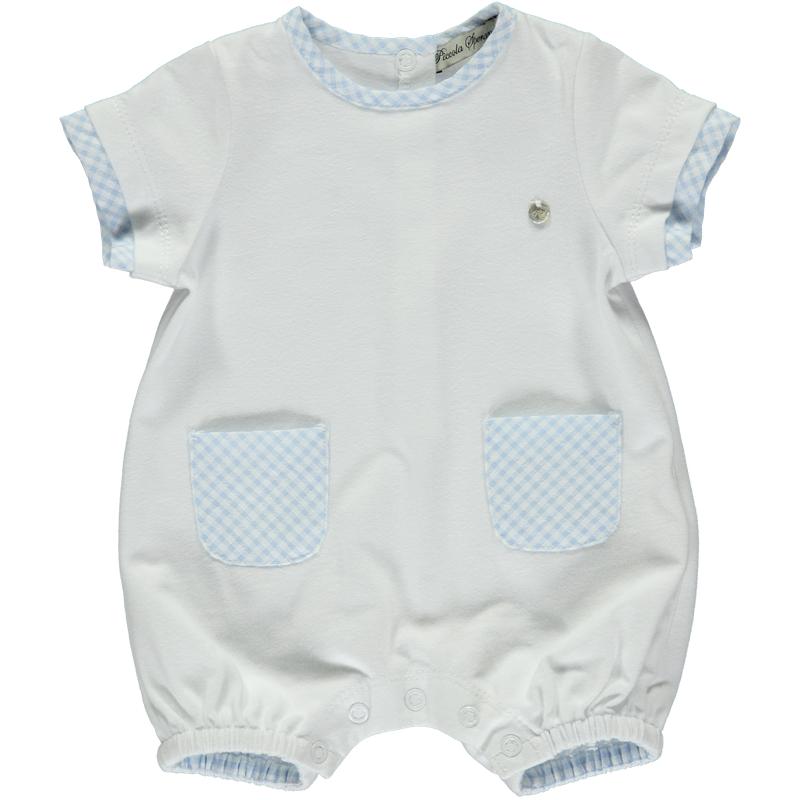 Piccola Speranza Boys White romper