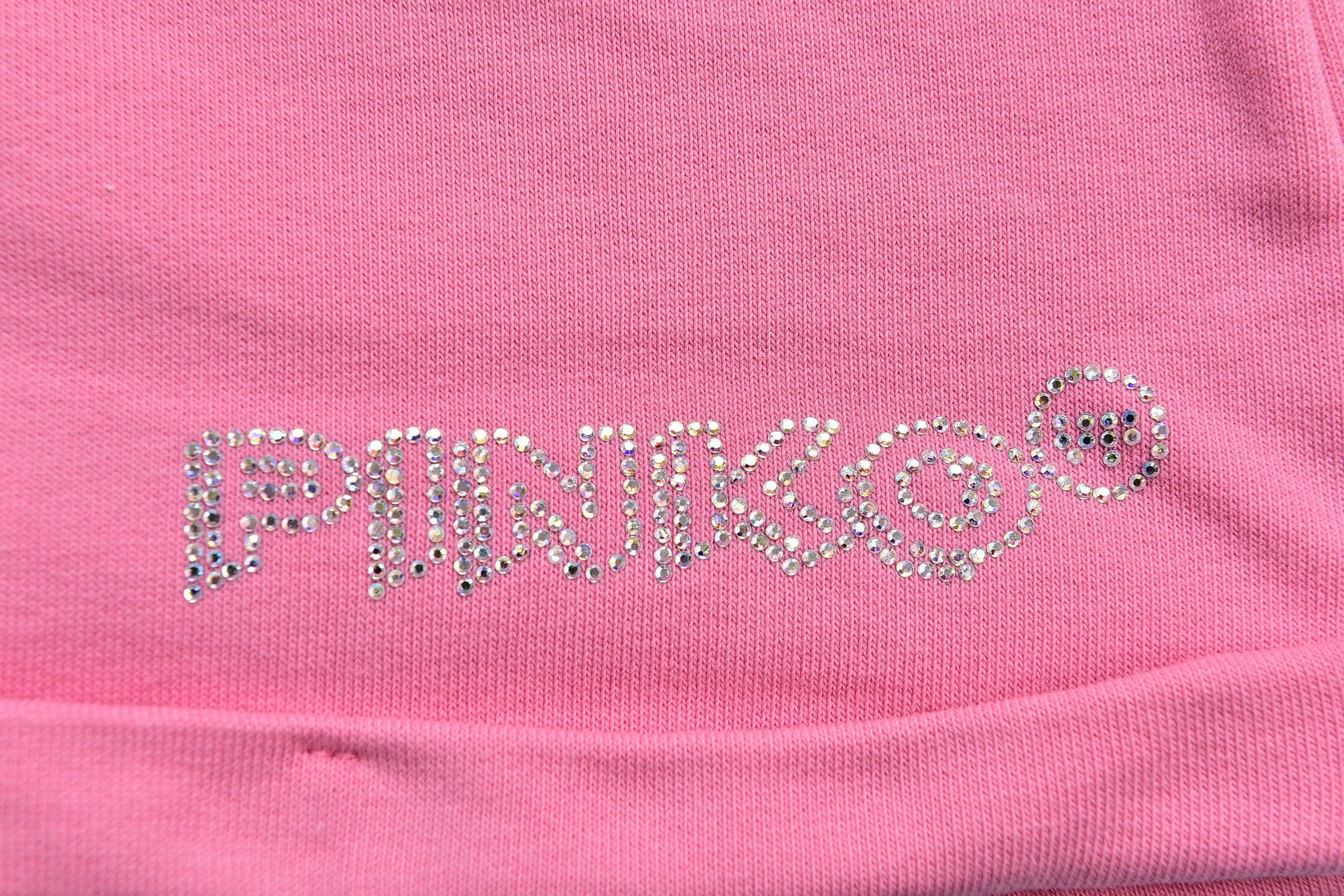 Pinko Girls Pink Chrystal Logo Shorts