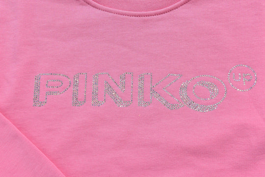 Girls Pink Chrystal Logo Sweatshirt
