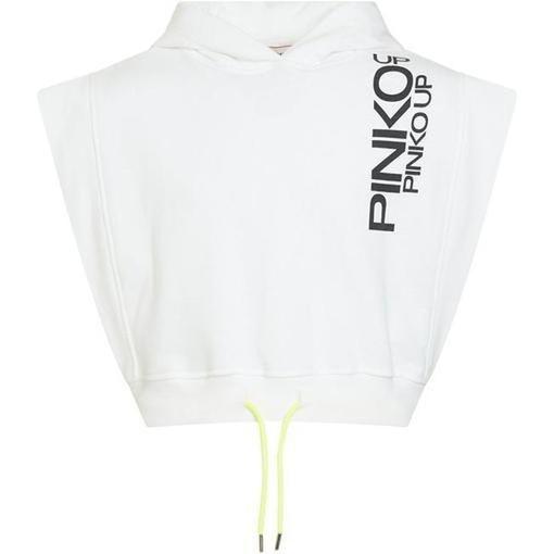 Girls White Cropped Hoodie