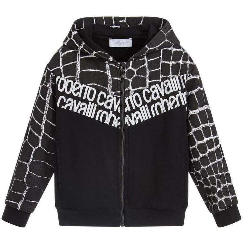 Roberto Cavalli Boys Black Long Sleeve Hoodie