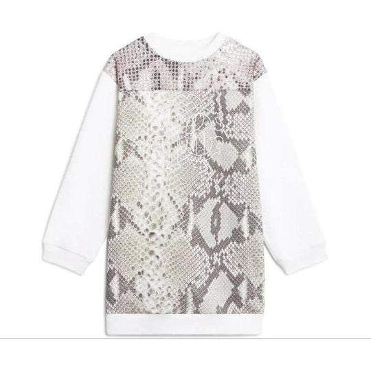Girls Python Print Fleece Dress