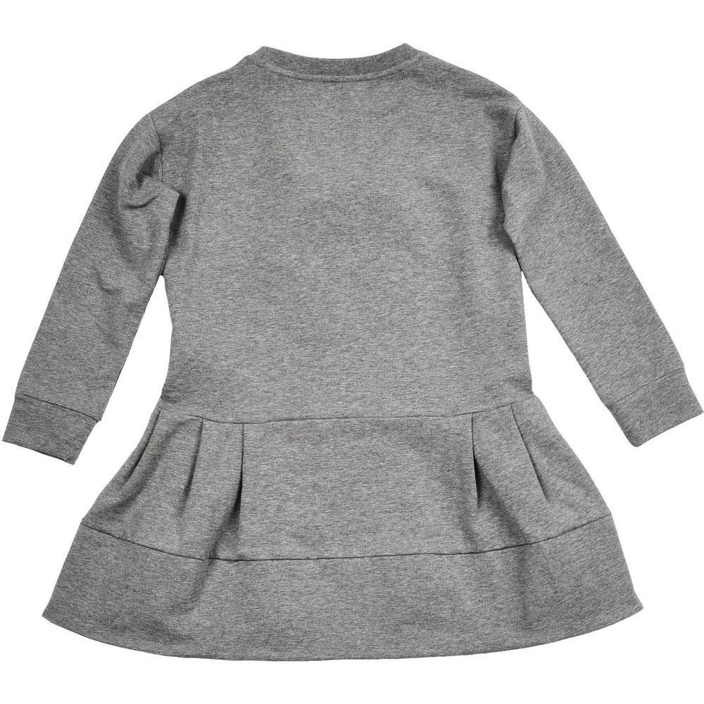 Simonetta Girls Grey Pom Pom Dress