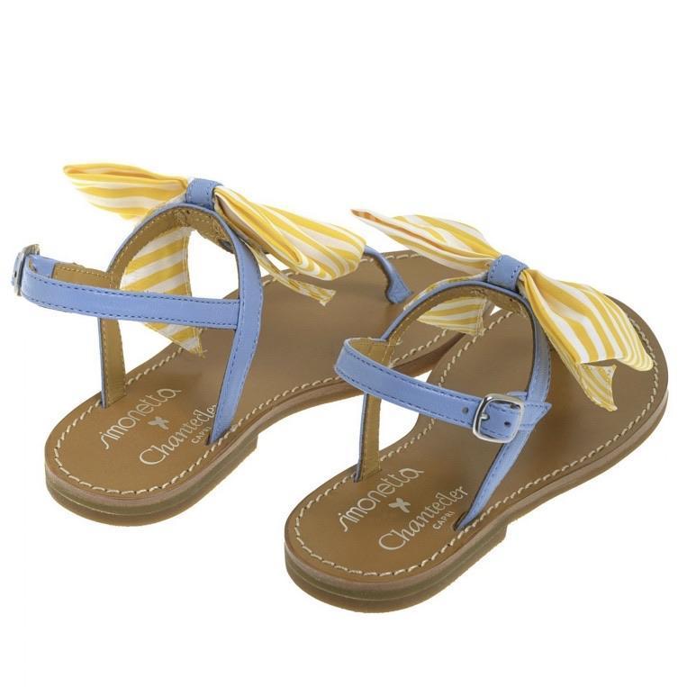 Simonetta Girls Lemon Bow Sandals