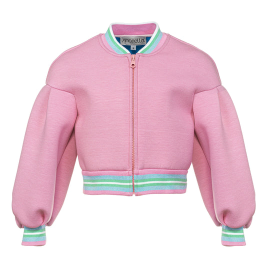 Girls Pink Neoprene Jacket