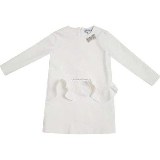 SIMONETTA Girls Ivory Ruffle Dress