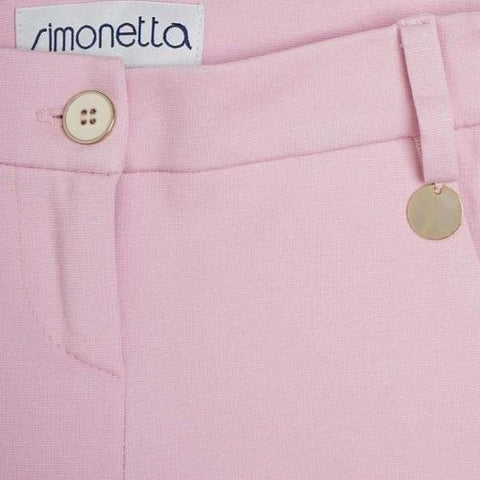 Simonetta SIMONETTA Girls Pink Ruffle Trouser Set