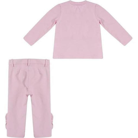 Simonetta SIMONETTA Girls Pink Ruffle Trouser Set