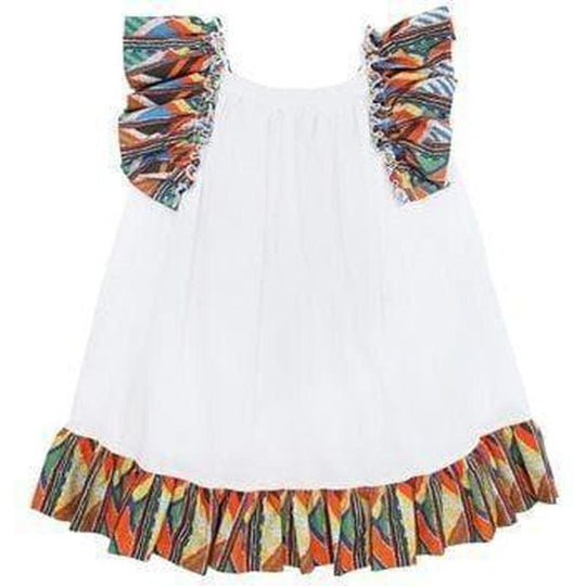 White Aztec Summer Dress