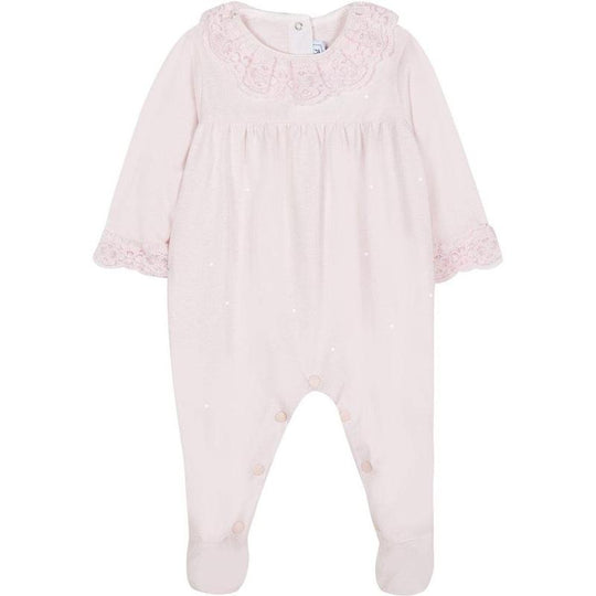 Girls Pale Pink Babygrow