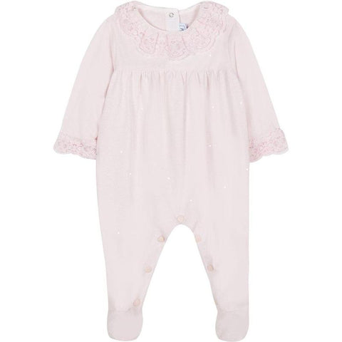 Tartine Et Chocolat Girls Pale Pink Babygrow