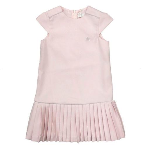 Girls Pink Pleated Dress
