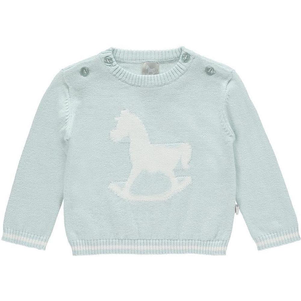 The Little Tailor Baby Boys Knitted Pale Blue Jumper and Leggings