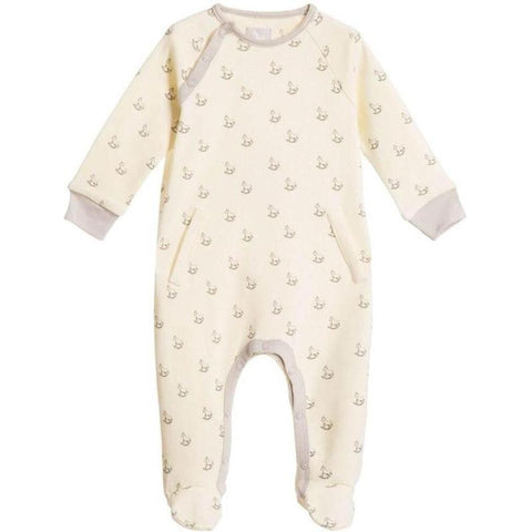 The Little Tailor Lemon Jersey Rocking Horse Babygrow