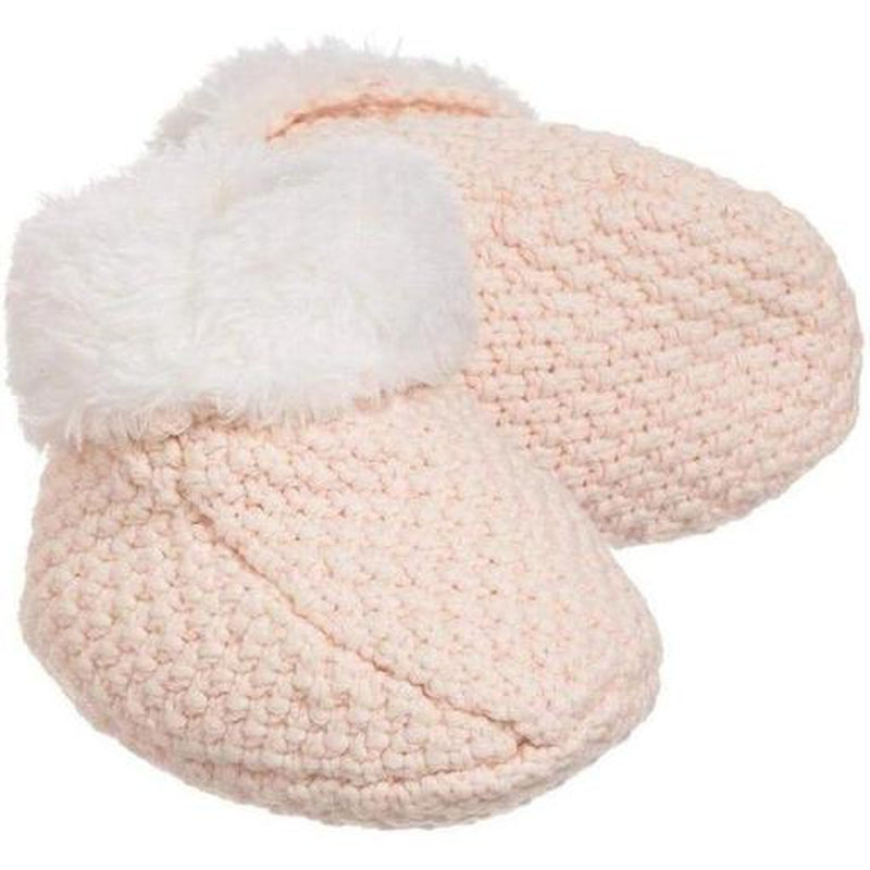 The Little Tailor Pale Pink Knitted Baby Booties