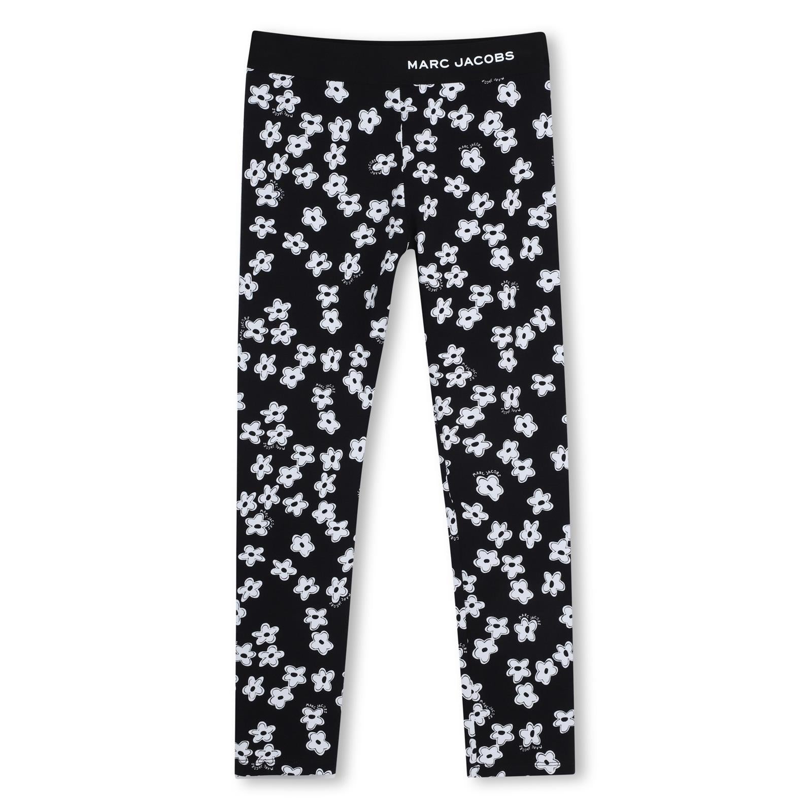 Marc Jacobs Girls Black Flower Leggings