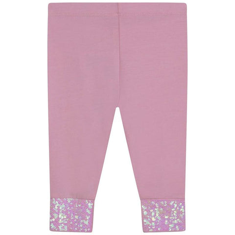 Billieblush Girl Pink Glitter Leggings