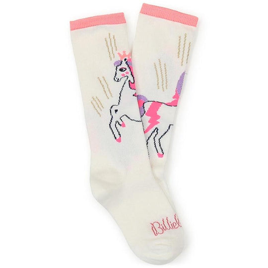 Girls Ivory Unicorn Socks
