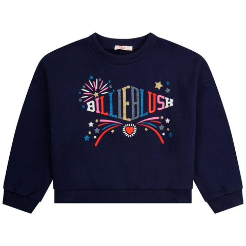 Billieblush Girls Navy Celebration Sweatshirt