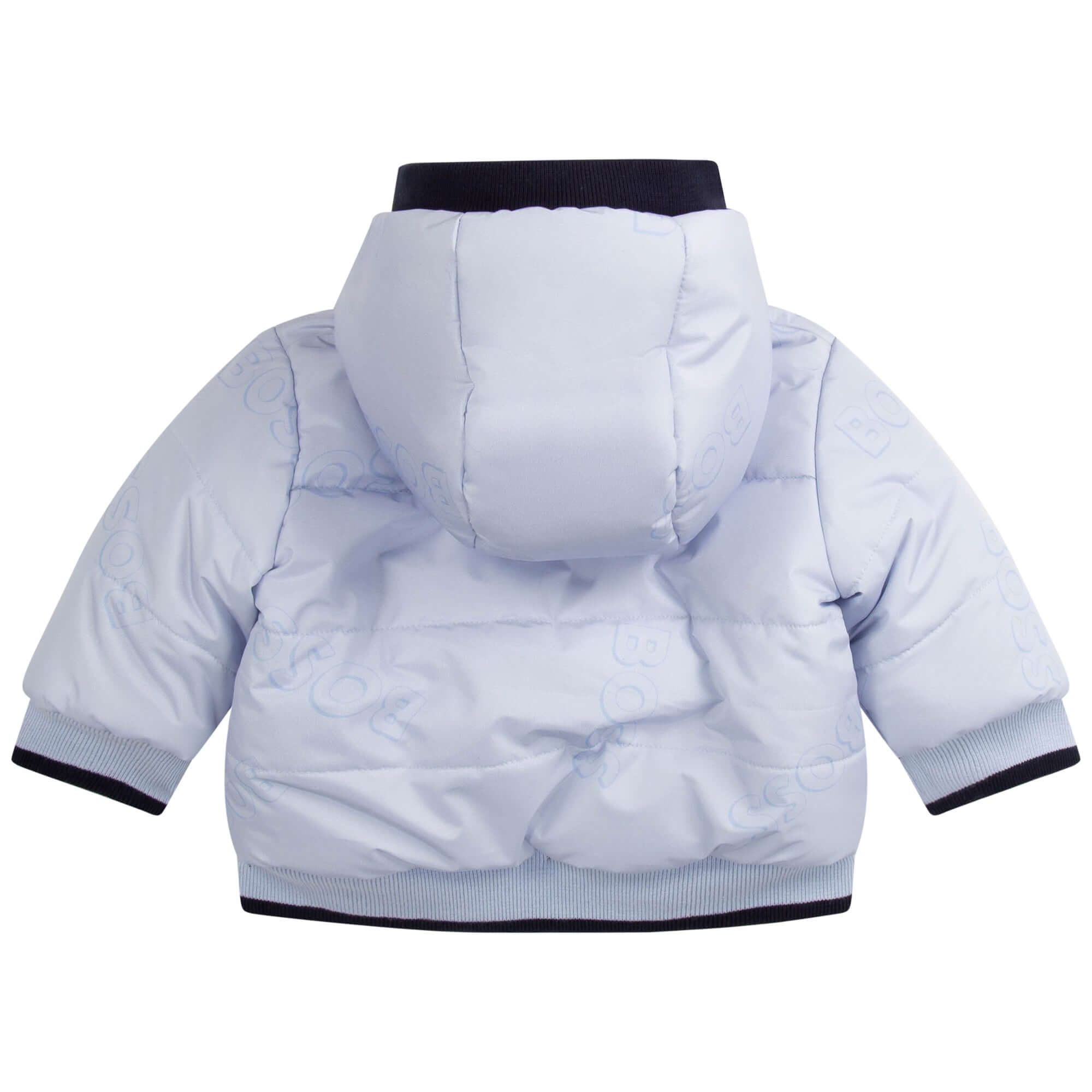 BOSS Baby Boys Blue Reversible Puffer Jacket