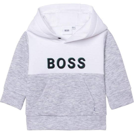 Baby Boys Grey & White Hoodie