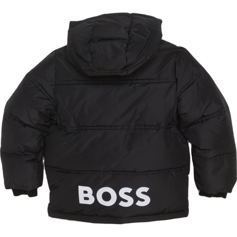 BOSS Boys Black Puffer Jacket