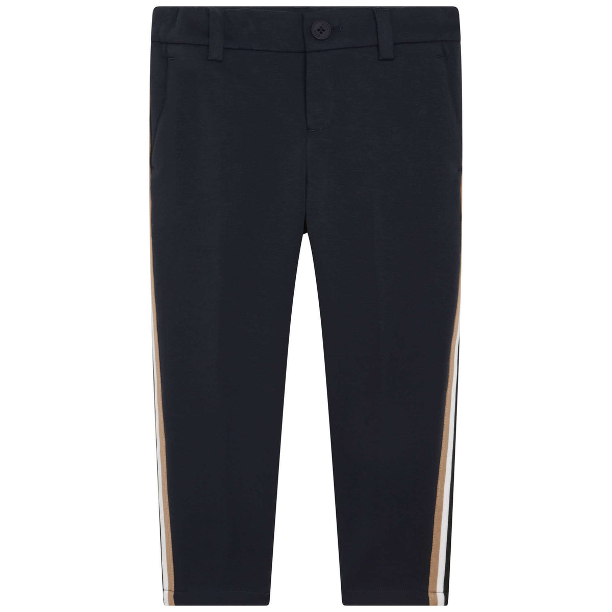 BOSS Boys Blue Striped Trousers