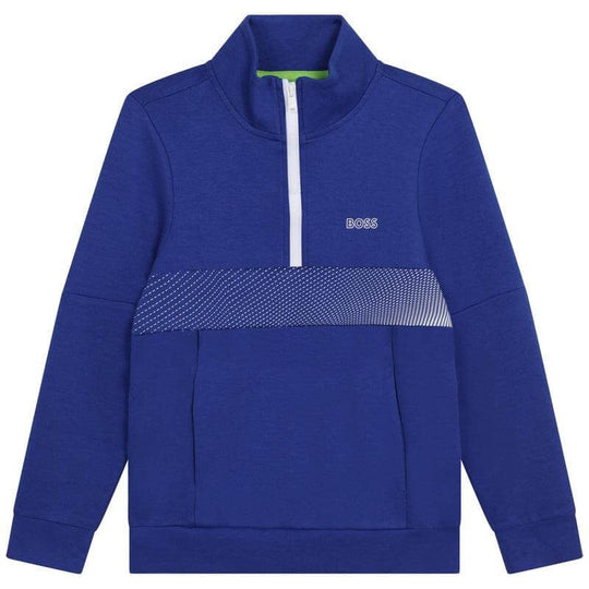 Boys Blue Zip Up Sweatshirt
