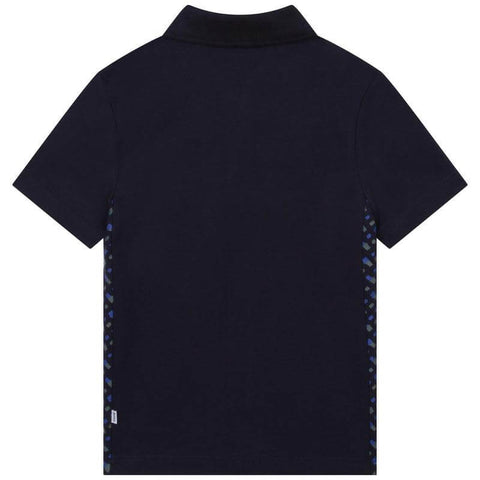 BOSS Boys Navy Short Sleeve Polo