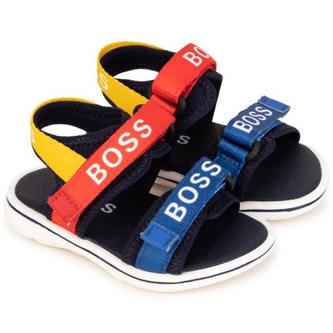 BOSS Boys Red & Blue Sandals