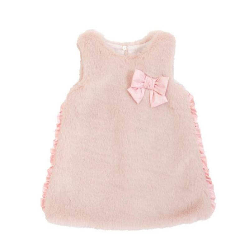 Balloon Chic Baby Girls Faux Fur Dress Set