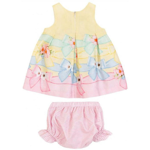 Balloon Chic Baby Girls Yellow Bow Set