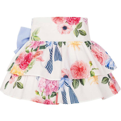 Balloon Chic Girls Floral Bow Skirt Set