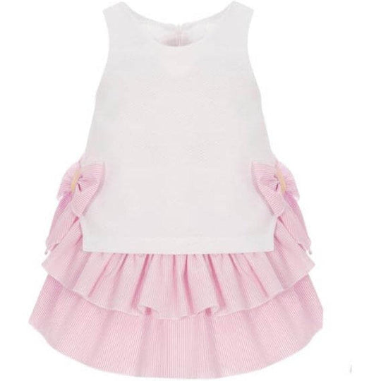 Girls Pink Bow Dress