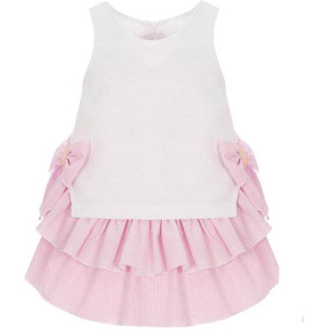 Balloon Chic Girls Pink Bow Dress