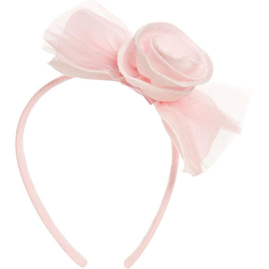 Girls Pink Rose Hairband