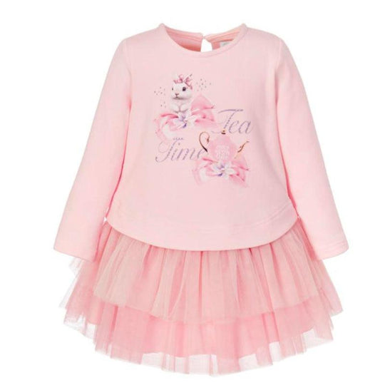 Girls Pink Tulle Rabbit Dress