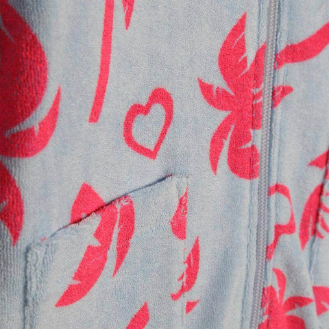 Billieblush Girls Blue & Pink Palm Tree Towelling Hooded Jacket