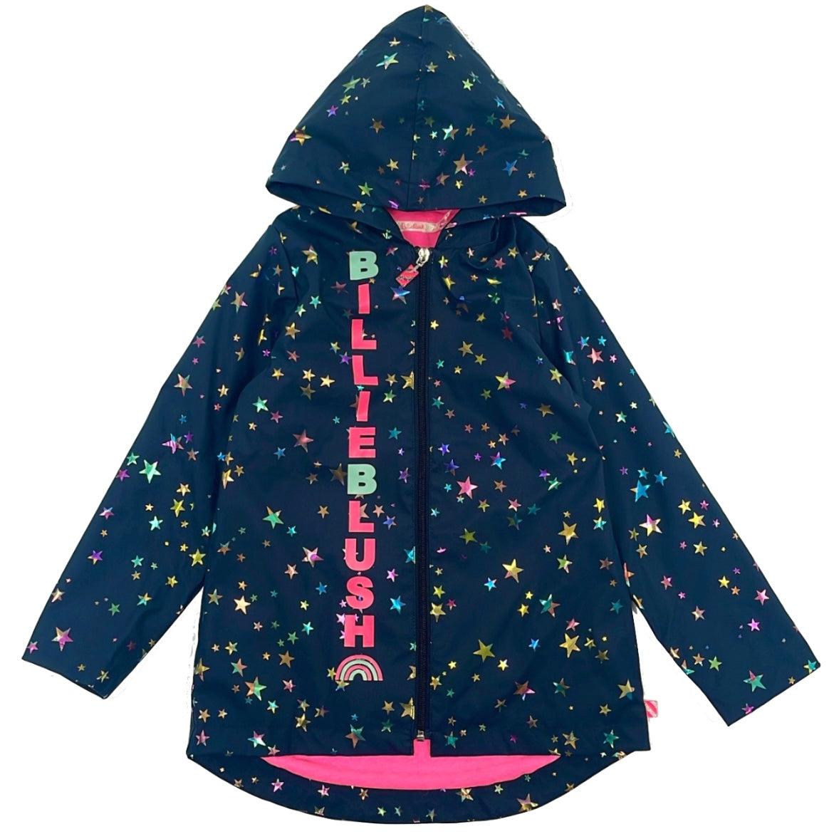 Billieblush Girls Navy Star Rain Coat