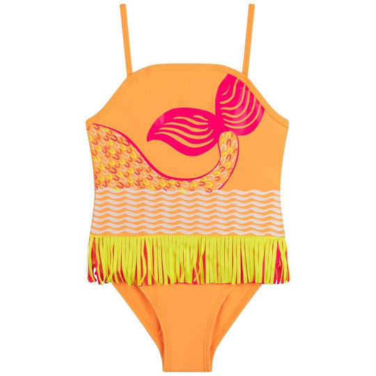 Girls Orange Swimming Costume