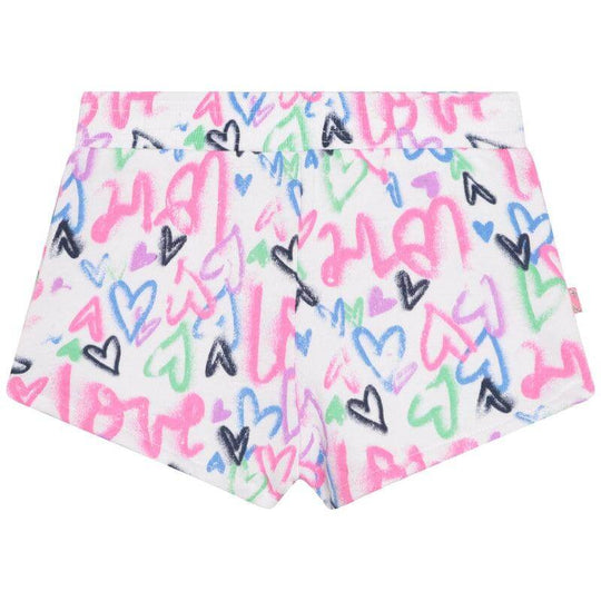 Girls Pink Graffiti Shorts