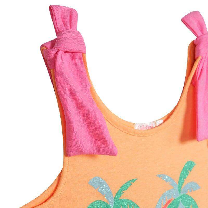 Billieblush Girls Pink & Orange Palm Tree Tank Top