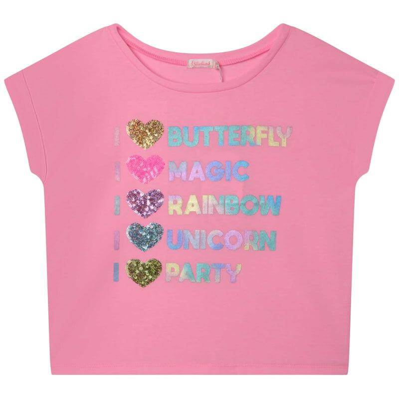 Billieblush Girls Pink Rainbow T-shirt