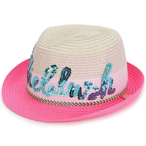 Billieblush Girls Pink Straw Hat