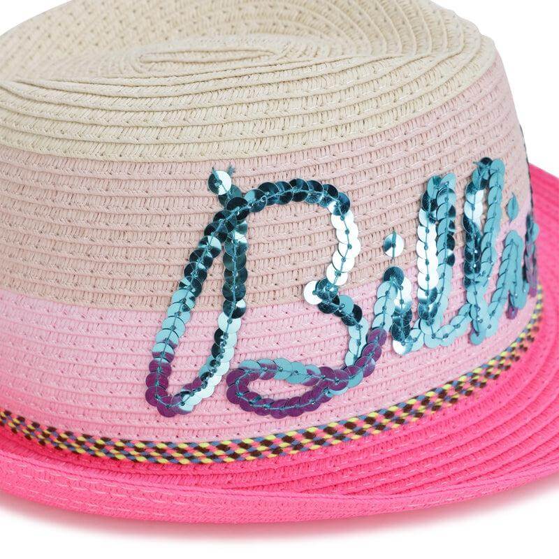 Billieblush Girls Pink Straw Hat