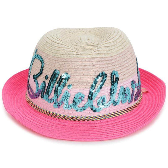 Girls Pink Straw Hat